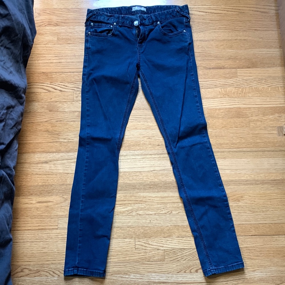 Free People dark blue skinny jeans